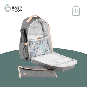 Sac à dos à langer - pyla - smokey Gris