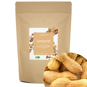 Cacahuètes bio - 400g (en coques, grillé