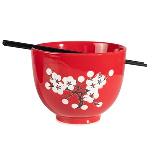 Duo de grand bols – rouge et noir