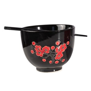 Duo de grand bols – rouge et noir