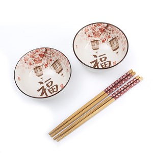 Coffret 2 bols – bonheur et cerisiers