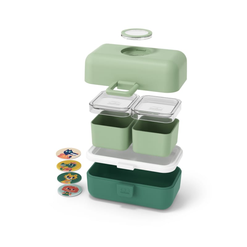 Bento compartimenté enfant 800ml vert (Monbento) - Image 3