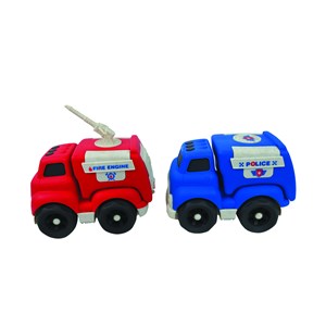 Petites voitures - pack de police et camion de pompier