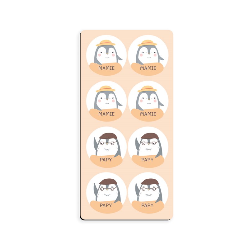 Magnets papy mamie orange - dès 3 ans