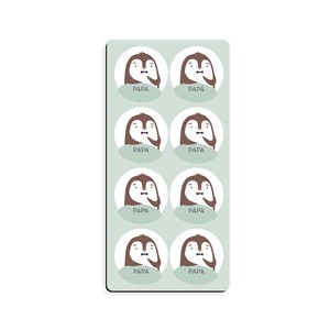 Magnets papa-magnets colorés pour aider son enfant à se repérer dans sa journée Vert