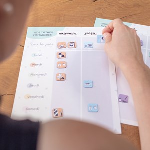 Nos tâches ménagères + bleu et orange