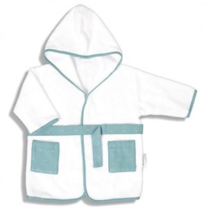 Peignoir bio 6-12 mois ocean green