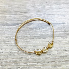 Bracelet candy citrine doré