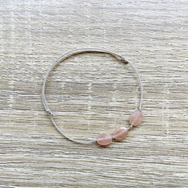 Bracelet candy pierre de soleil argenté