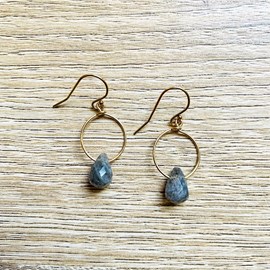 Boucles d'oreilles trésor labradorite