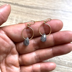 Boucles d'oreilles trésor labradorite