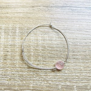 Bracelet alba quartz rose argenté
