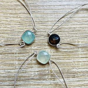 Bracelet livia calcédoine bleue argenté