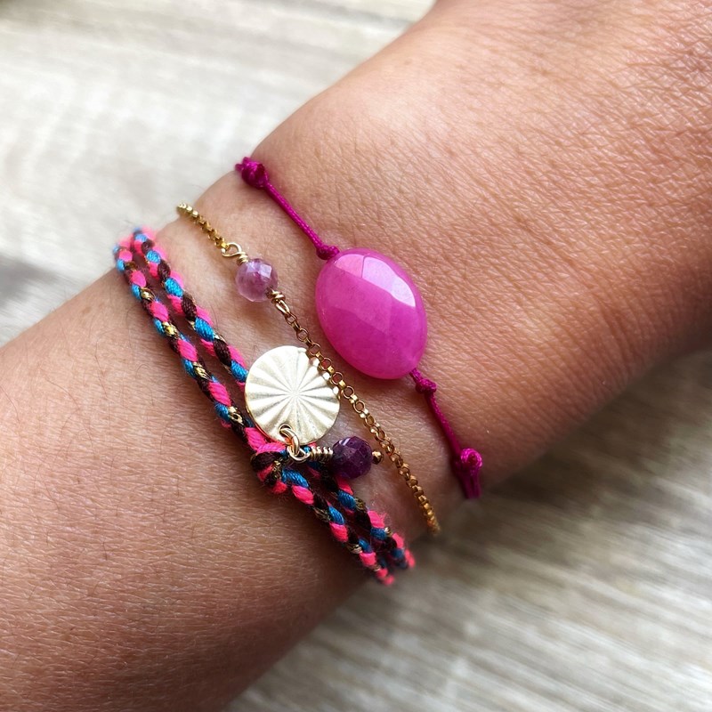 Ysie - Coffret trio de bracelets roses