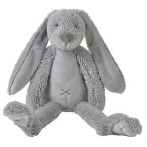 Peluche lapin richie gris clair 38 cm