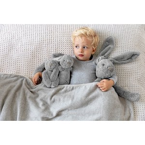 Peluche lapin richie gris clair 38 cm