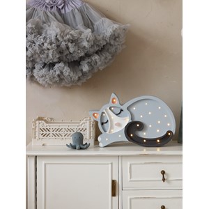 Lampe veilleuse chat gris