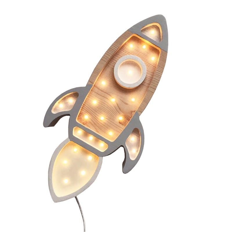 Little Lights - Lampe veilleuse fusée gris clair