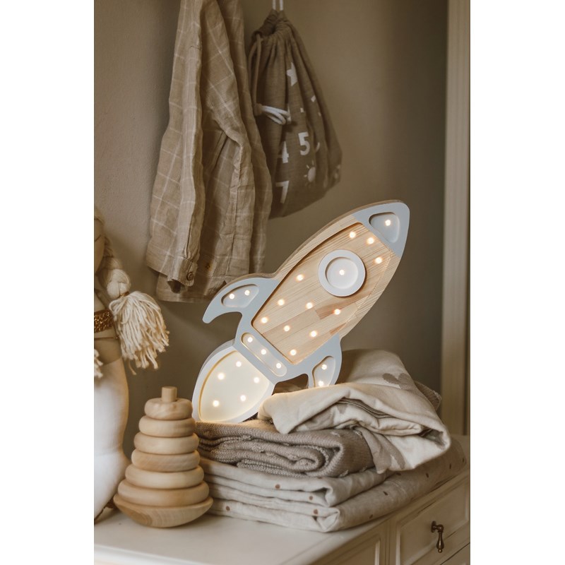 Lampe veilleuse fusée gris clair (Little Lights) - Image 2