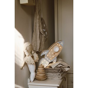 Lampe veilleuse fusée gris clair