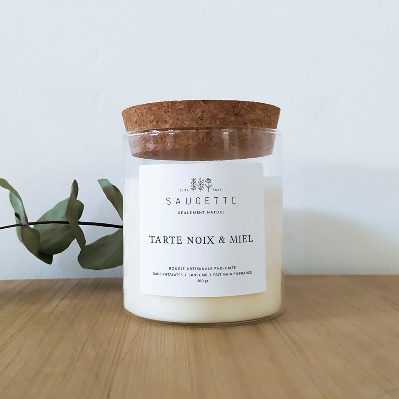 Tarte noix & miel - bougie artisanale
