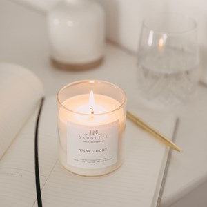 Ambre doré - bougie artisanale