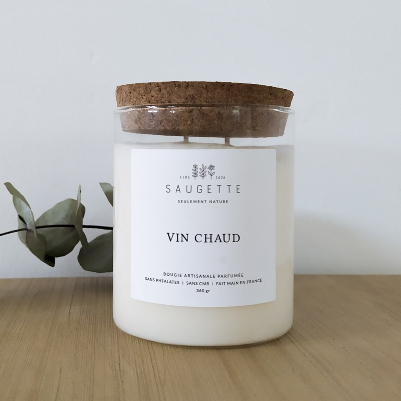 Saugette - Vin chaud - maxi bougie 2 mèches