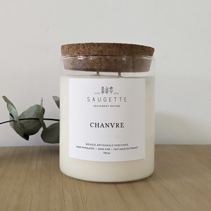 Chanvre - maxi bougie 2 mèches