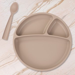 Cuillère bébé 100% silicone terracotta