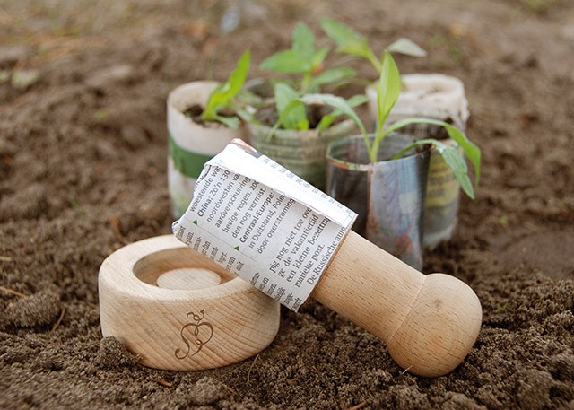 Esschert Design - Pressoir pot de papier en bois de hêtre