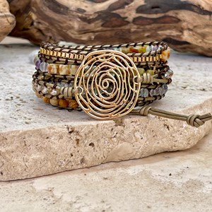 Bracelet bohème en plaqué or