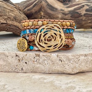 Bracelet protection tressé en plaqué or