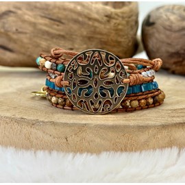 Bracelet de protection en jaspe océan