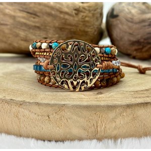 Bracelet de protection en jaspe océan