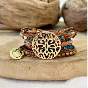 Bracelet de protection en jaspe océan