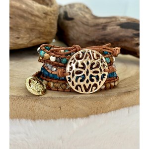 Bracelet de protection en jaspe océan