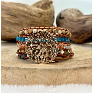 Bracelet de protection en jaspe océan