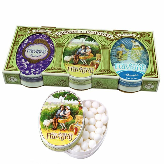 Coffret 3 boîtes anis de flavigny violet