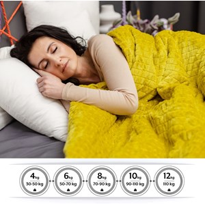 Couverture lestée jaune 135x200 12kg