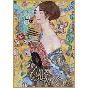 Puzzle - klimt - dame a l'eventail