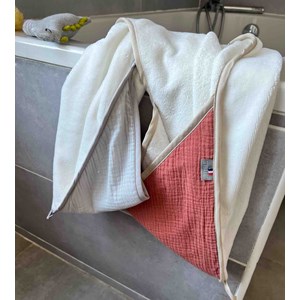 Cape de bain en gaze de coton, jeanne