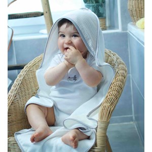 Cape de bain en gaze de coton, jeanne