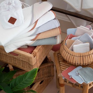 Cape de bain en gaze de coton jeanne