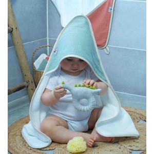 Cape de bain en gaze de coton, jeanne