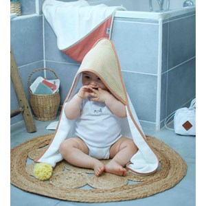 Cape de bain en gaze de coton, jeanne