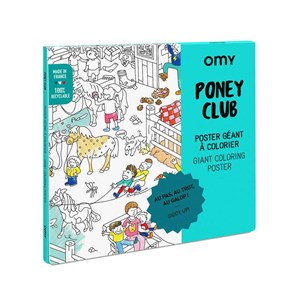 Poster à colorier  poney club  omy