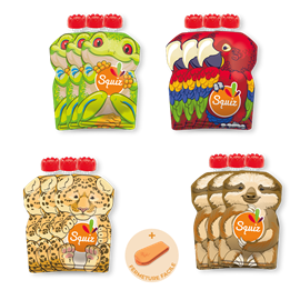 Lot de 12 gourdes réutilisables amazonie