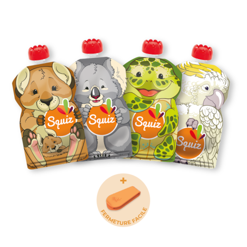 Squiz - Lot de 4 gourdes réutilisables australie
