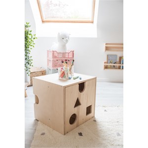 Cube bureau bois naturel