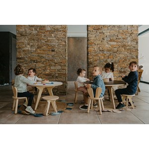 Lot de 2 tabourets en bois